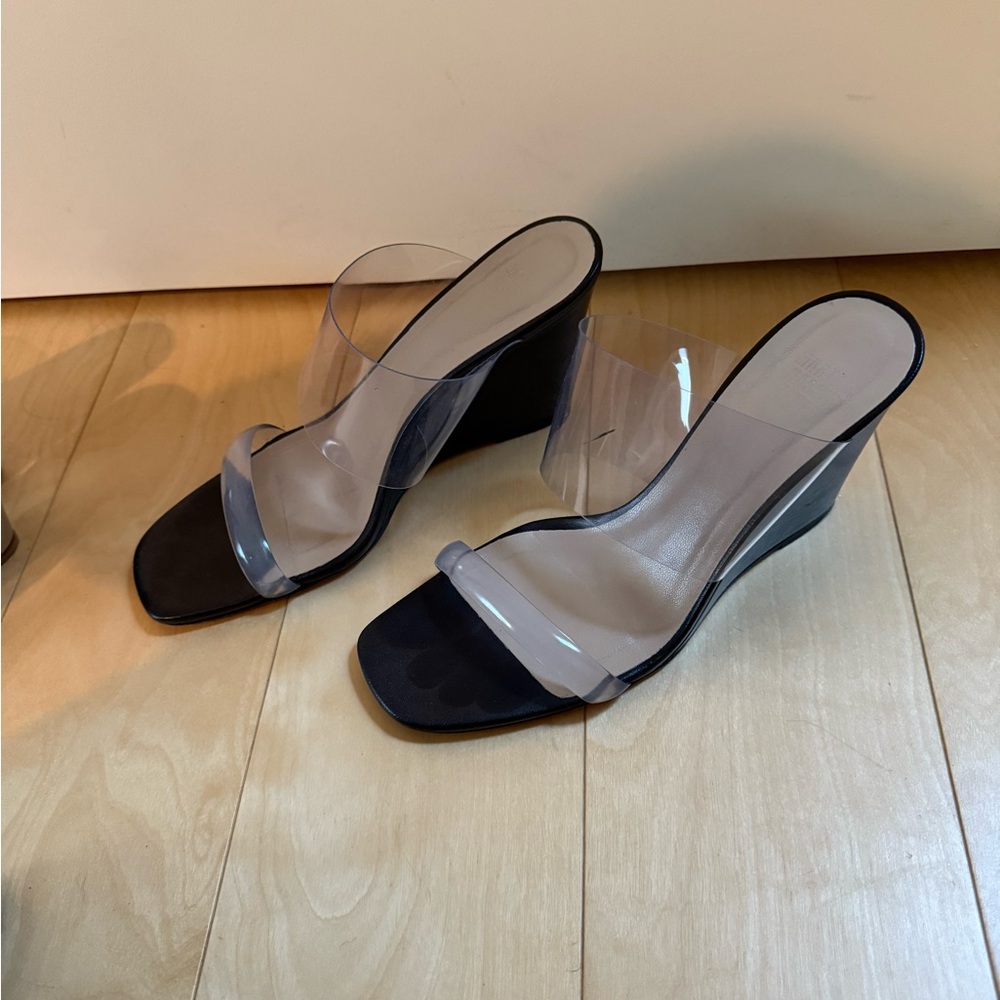 Maryam Nassir Zadeh Black Wedge Sandals